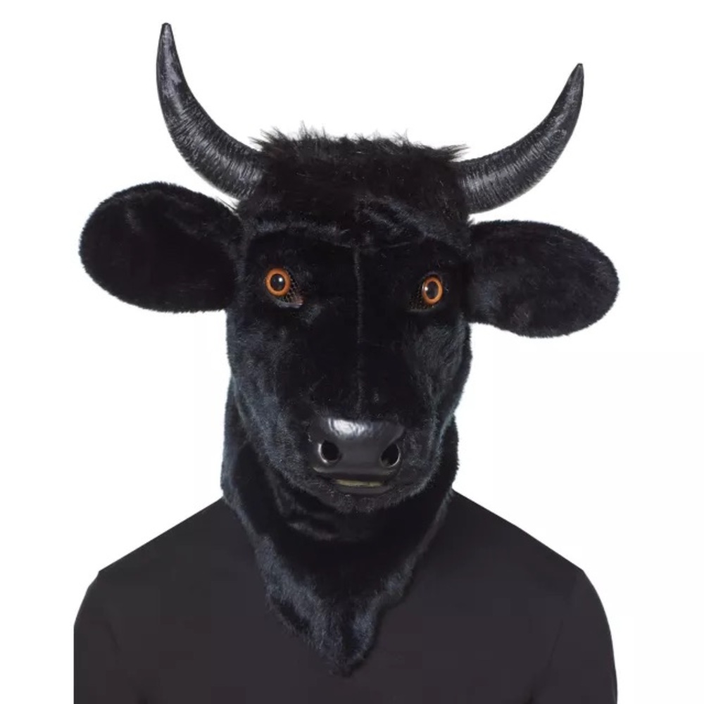 Kids Black Bull Costume Mask